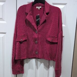 NEW Blumin Ribbed Button Down Top